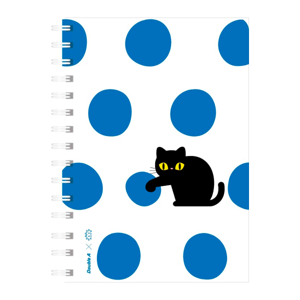 ดั๊บเบิ้ล เอ สมุดบันทึกเข้าเล่มแบบสันห่วง A5 60 แผ่น ลายบ้านแมว คละแบบ_thumbnail_4