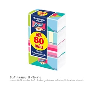 Scott Soft Box Facial Tissue 160sheets Pack 4