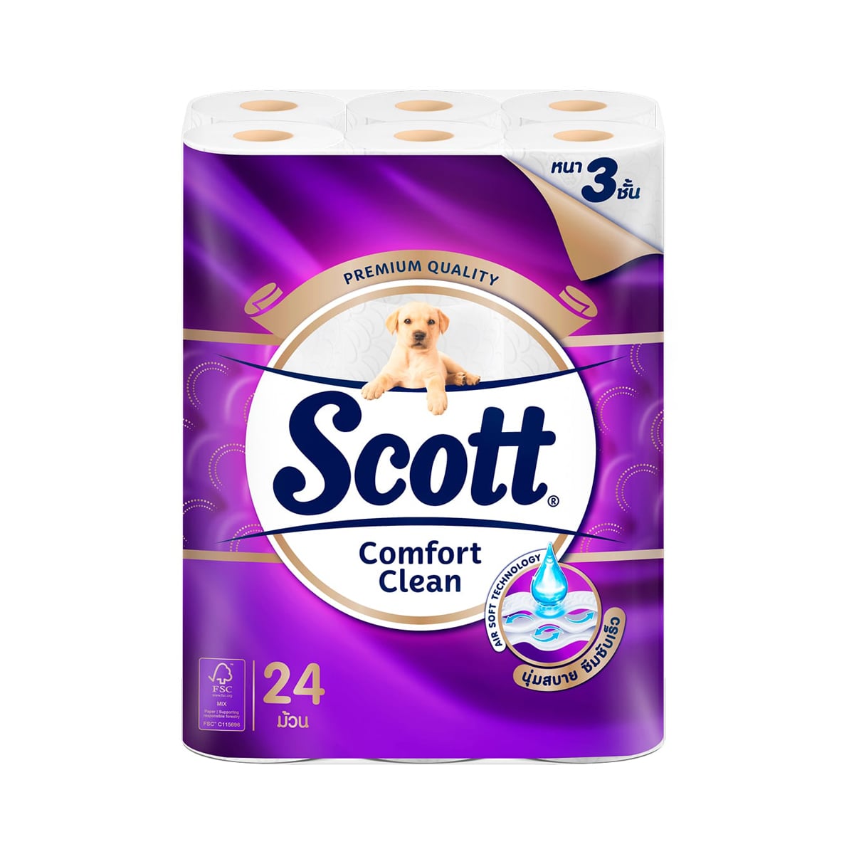 Scott Comfort Clean Toilet Tissue 3ply 24Roll