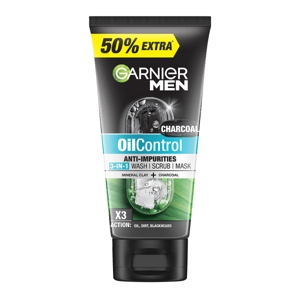 Garnier Men Turbolight Oil Control 3In1 Charcoal From 150ml.