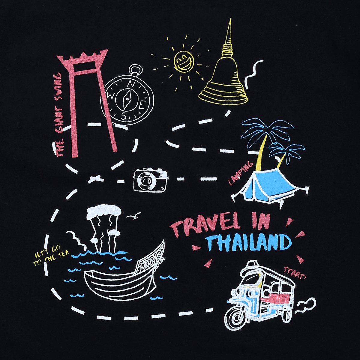 เบสิโค เสื้อยืดคอกลมแขนสั้นพิมพ์ลาย สำหรับเด็ก รุ่น FVDS2404LB01T สีดำ_2