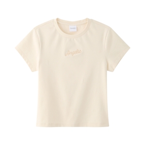 BESICO Women's T-Shirt Cream Size S
