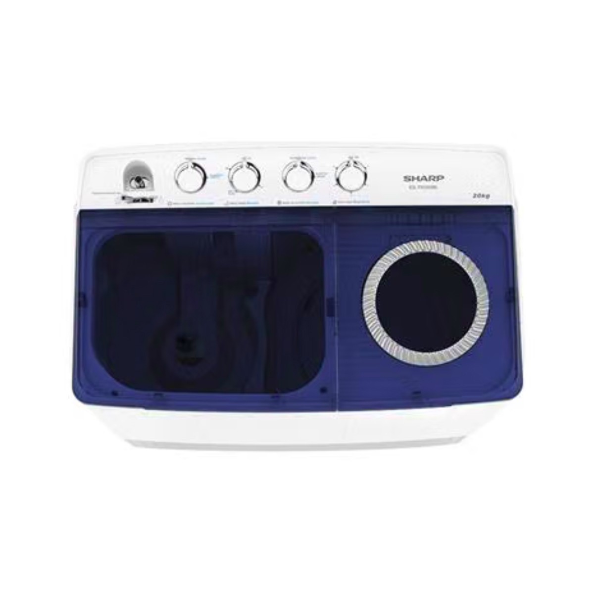 ชาร์ป เครื่องซักผ้าฝาบน 2 ถัง รุ่น ES-TW200BL ขนาด 20 กก. สีดำ_5