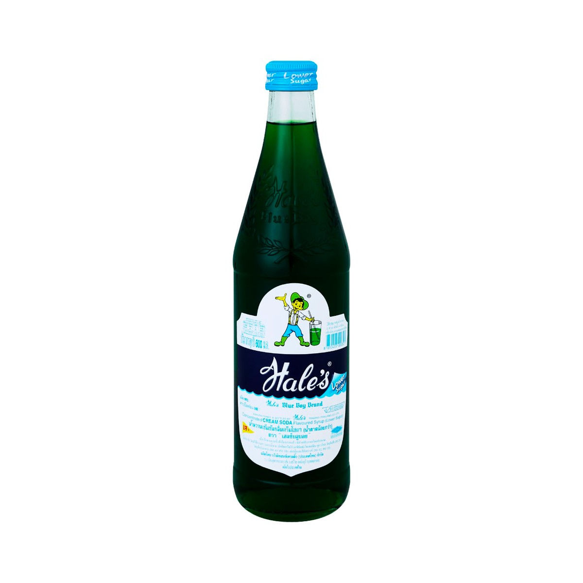 เฮลซ์บลูบอย น้ำหวานเข้มข้นกลิ่นครีมโซดา (น้ำตาลน้อยกว่า) 600 มล.