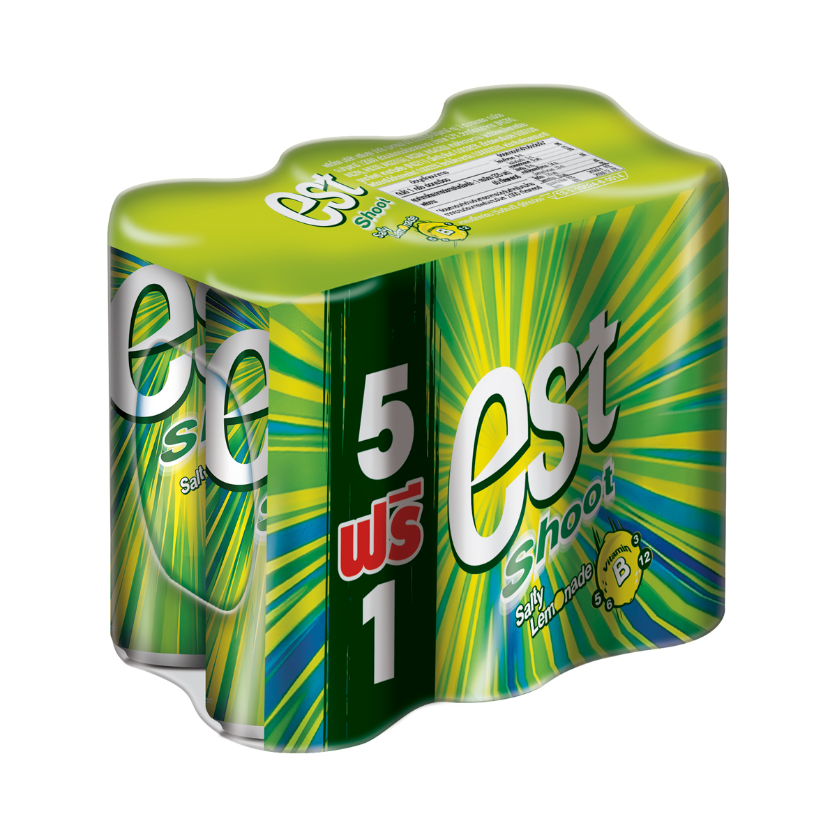 เอส น้ำหวานกลิ่นซอลตี้ เลมอนเนด พลัสวิตามินบีรวม 325 มล. แพ็ค 6_1