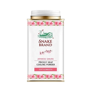 SNAKE BRAND Prickly Heat Cooling Powder Soft & Smooth Scent 140 g.