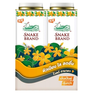 Snake Brand Wlid Thanaka Prickly Heat Coolling Powder 280g.Pack 2