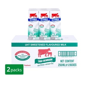 Thai Denmark UHT Milk Sweet 250ml. Pack 12