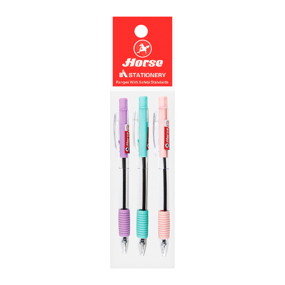 ตราม้า ปากกาลูกลื่น 0.7 มม. รุ่น H-705 x 3 ด้าม สีน้ำเงิน คละแบบ