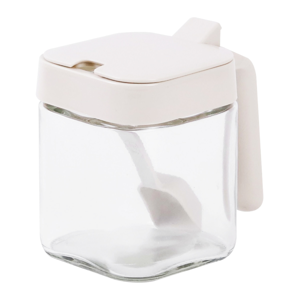 HOMEY CHOICE GLASS CANISTER WITH HANDLE