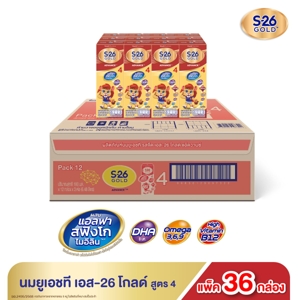 เอส-26 โกลด์ แอดวานซ์ นมยูเอชที สูตร 4 รสจืด 180 มล. x 36 ชิ้น_thumbnail_1