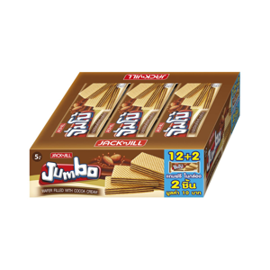 JACK & JILL Jumbo Wafer Filled with Cocoa Flavored Cream 30 g. Pack 12