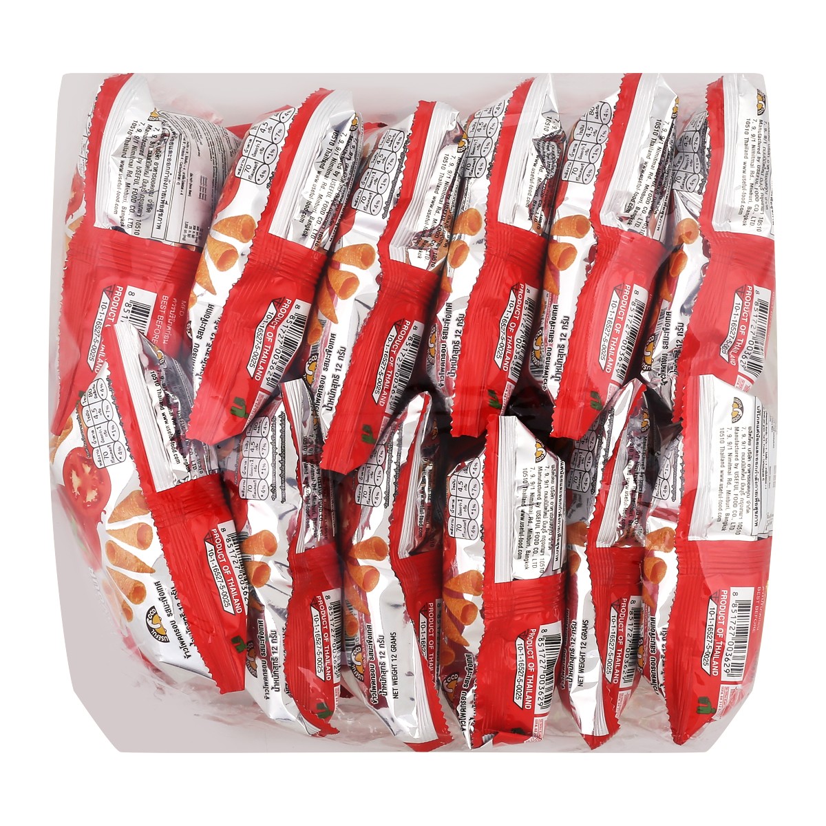 คอนเน่ ขนมข้าวโพดอบกรอบ รสมะเขือเทศ 12 ก. แพ็ค 12 ชิ้น_3
