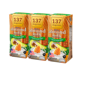 137 DEGREES Almond Milk with Avocado and Mixed Vegetables 180ml.Pack3