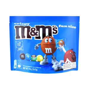 M&M Crispy Milk Chocolate Fun Size 144g.