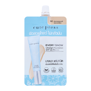 คิวท์เพรส อิเวอร์รี่ สโนว์ อัลตร้าไลท์ ฟาวเดชั่น SPF30 PA+++ สี N1 ขนาด 5 ก._thumbnail