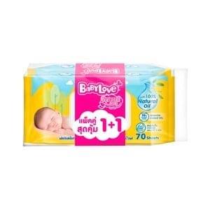 Baby Love Baby Wipe Natural Care 70pcs. Pack 2