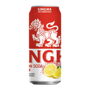 SINGHA RED LEMON SODA CAN 330ML