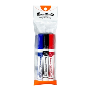 QUANTUM Whiteboard Marker x 3 piece Assorted Colors