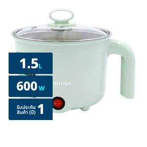 คาชิว่า หม้อไฟฟ้าอเนกประสงค์ 600 วัตต์ ขนาด 1.5 ล. รุ่น KW-129 สีเขียว