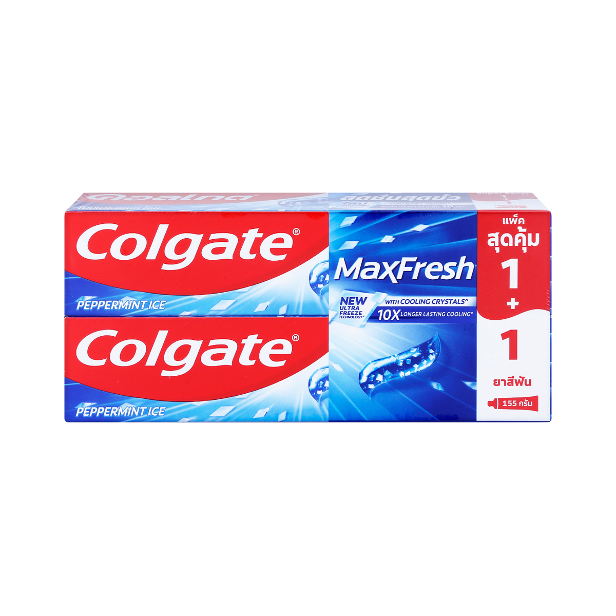 COLGATE Max Fresh Peppermint Ice Toothpaste 155 g. Pack 2