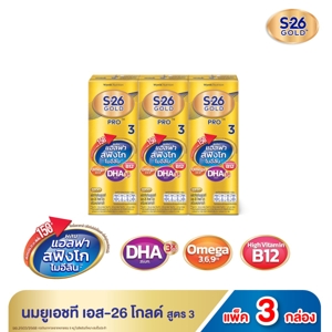 เอส-26 โกลด์ โปร นมยูเอชที สูตร 3 รสจืด 180 มล. x 3 ชิ้น_thumbnail_1