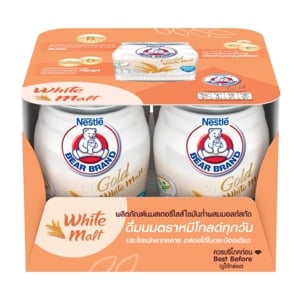 ตราหมี โกลด์ ผลิตภัณฑ์นมสเตอริไลส์ไขมันต่ำผสมมอลต์สกัด 140 มล. X 4 ชิ้น_thumbnail