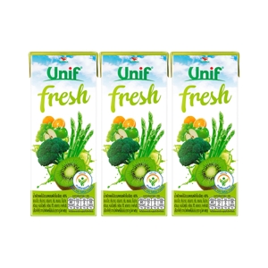 UNIF Fresh 40% Mixed Vegetable and Fruit Juice with Green Vegetable 250ml. Pack 3