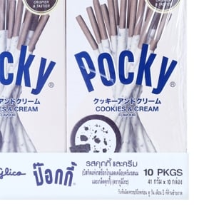 กูลิโกะ ป๊อกกี้ บิสกิตแท่งรสช็อกโกแลตเคลือบครีมรสนมและเกล็ดคุกกี้ 41 ก. แพ็ค 10_thumbnail_3