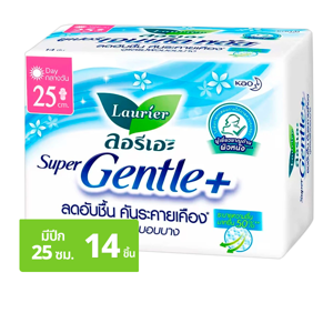 Laurier Sanitary Super Gentle Plus Wings 25cm. 14pcs.