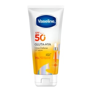 Vaseline SPF50 PA Gluta Hya Glow Defense UV Serum 150ml.