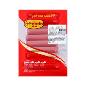 บี-ฟู้ดส์ ไส้กรอกฮอทดอกจัมโบ้ 1000 ก.