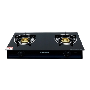 คาชิว่า เตาแก๊ส หน้ากระจกหัวคู่ (หัวฟู่) รุ่น X-2600 สีดำ