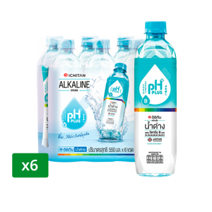 PH Plus Water with Vitamin B Drink 550ml. Pack6
