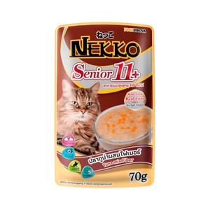 NEKKO Senior 11+ Cat Food Tuna mix Fiber 70 g.