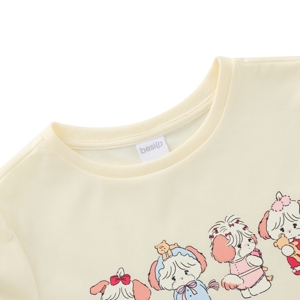 เบสิโค เสื้อยืด สำหรับเด็กหญิง รุ่น BMMX2603LG010 สีเหลือง_thumbnail_2