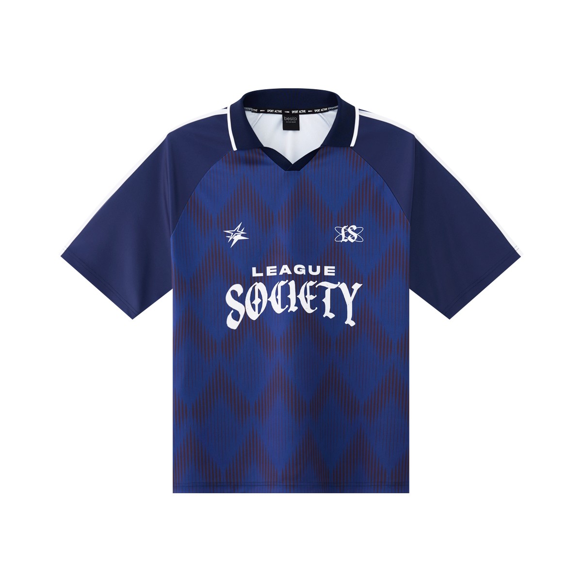 เบสิโค เสื้อยืดโอเวอร์ไซส์ สีน้ำเงิน
