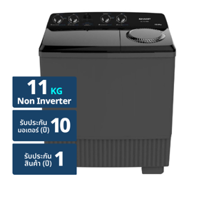 ชาร์ป เครื่องซักผ้าฝาบน 2 ถัง รุ่น ES-TW110BK ขนาด 11 กก. สีดำ_thumbnail