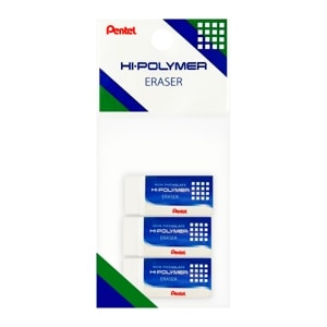Pentel Eraser Hipolimer Standard Pack 3