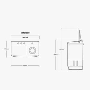 ซัมซุง เครื่องซักผ้าถังคู่ ขนาด 14 กก. รุ่น WT14B5040BA/ST สีดำ_thumbnail_8