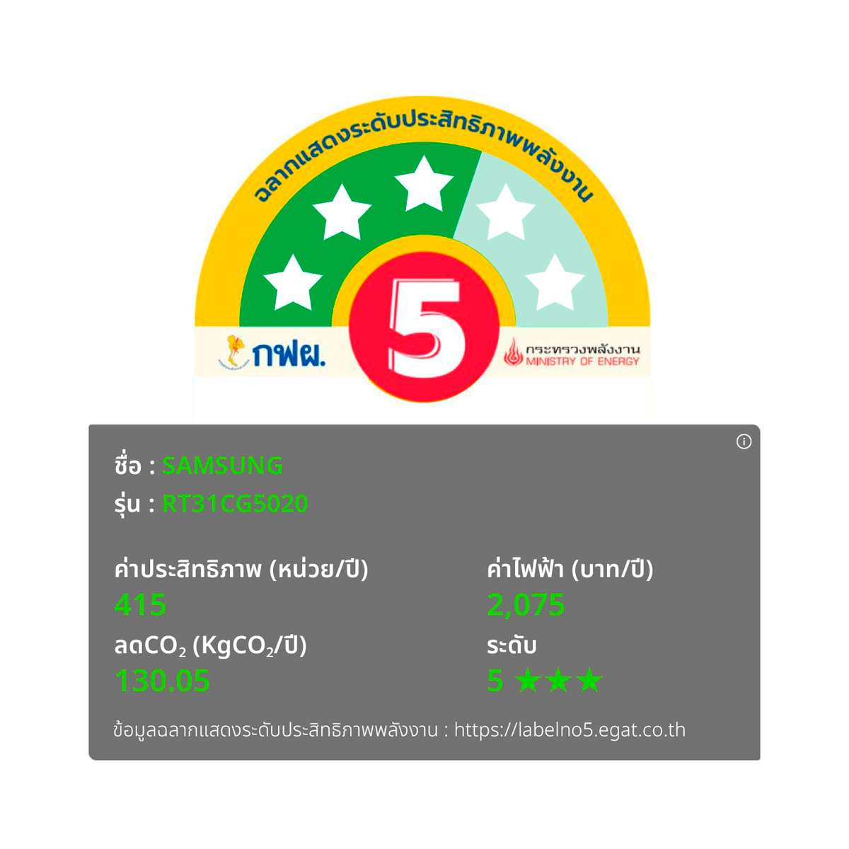 ซัมซุง ตู้เย็น 2 ประตู รุ่น RT31CG5020S9ST ขนาด 10.8 คิว สีเทา_3