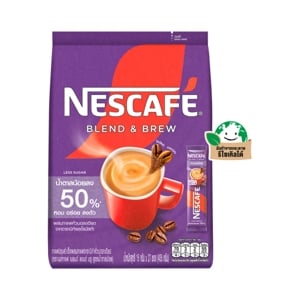Nescafe Blend and Brew Instant Coffee Mix Less Sugar 15g. Pack 27sachets