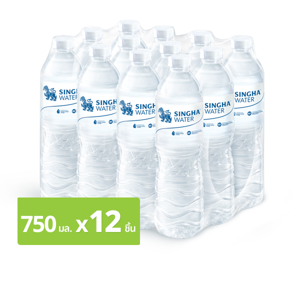 Singha Drinking Water 750cc. Pack 12