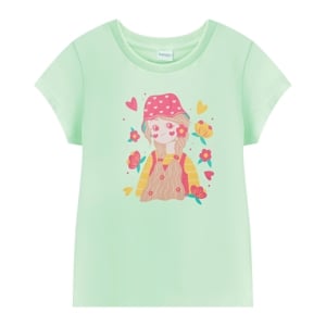เบสิโค เสื้อยืดคอกลม สำหรับเด็กหญิง รุ่น BCAL2409LG008 สีเขียว_thumbnail