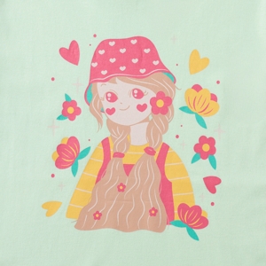 เบสิโค เสื้อยืดคอกลม สำหรับเด็กหญิง รุ่น BCAL2409LG008 สีเขียว_thumbnail_3