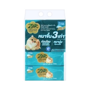 ซิลค์ กระดาษเช็ดหน้า 3 ชั้น อัลตร้า ซอฟท์ 130 แผ่น แพ็ค 4