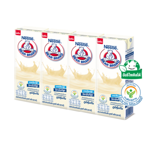 ตราหมี ผลิตภัณฑ์นม ยูเอชที รสจืด 165 มล. x 4 ชิ้น_thumbnail