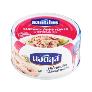 นอติลุส ทูน่าแซนด์วิชในน้ำมันถั่วเหลือง 170 ก.