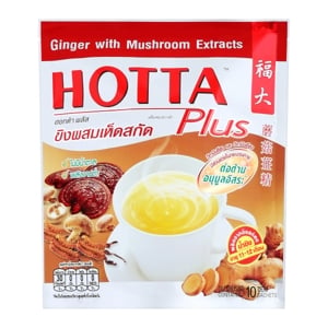Hotta Plus Ginger with Mushroom Extracts Instant Ginger 70g.