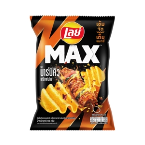 เลย์แมกซ์ มันฝรั่งแท้ทอดกรอบแผ่นหยัก รสบาร์บีคิวพริกพ่นไฟ 69 ก.